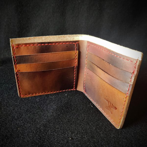 Leather Bifold wallet, Plague Doctor, hand tooled (SOLD) - Image 3
