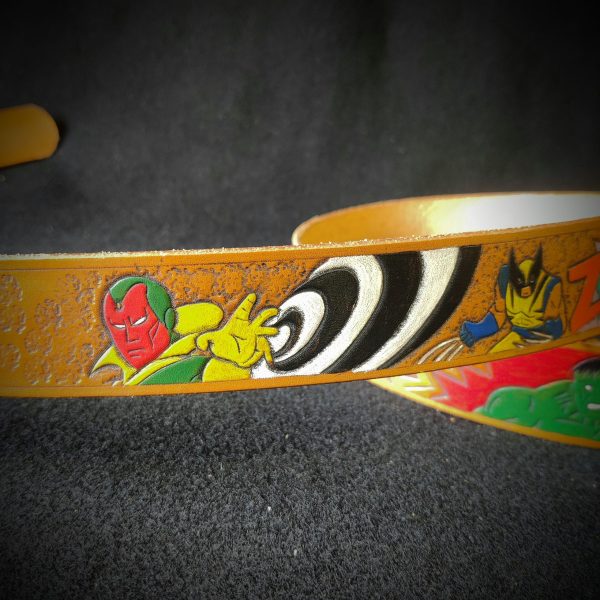 Retro Marvel Comic Handmade Leather Belt - Image 8