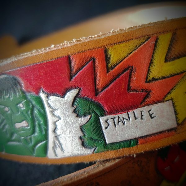 Retro Marvel Comic Handmade Leather Belt - Image 2