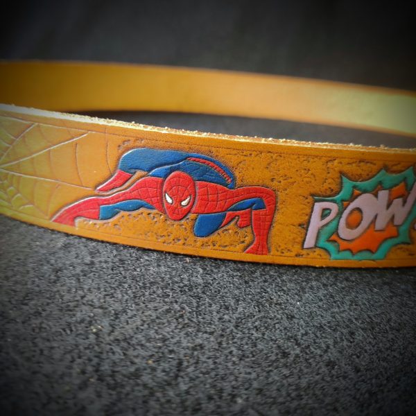 Retro Marvel Comic Handmade Leather Belt - Image 6