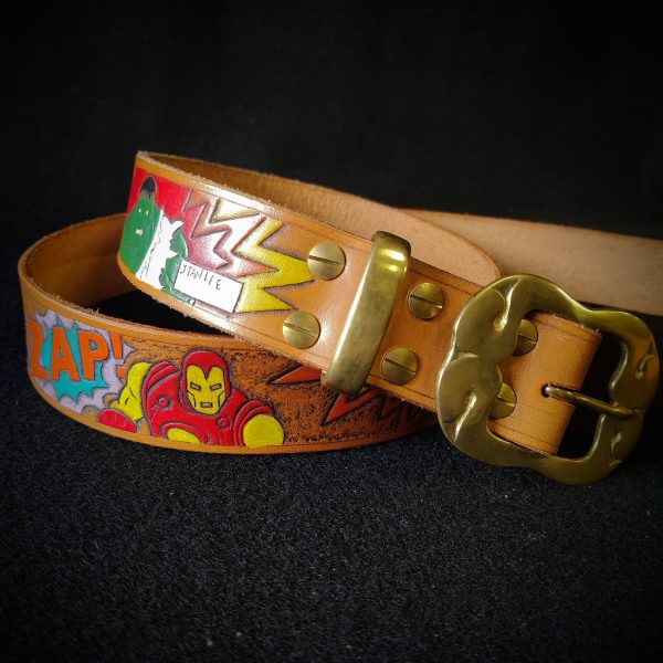 Retro Marvel Comic Handmade Leather Belt - Image 7